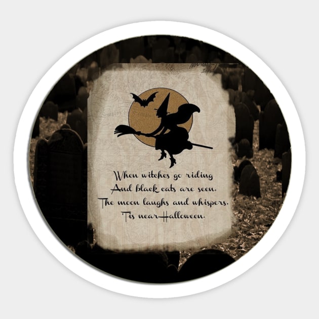 when witches go riding Sticker by Sagansuniverse